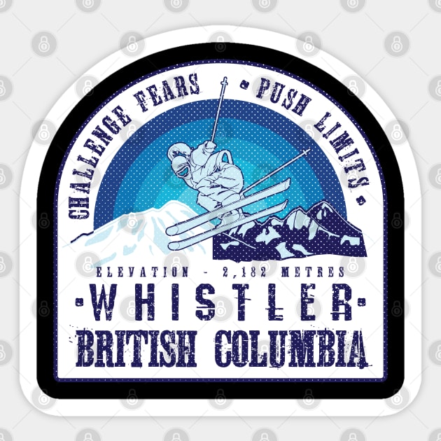 Ski Whistler British Columbia Sticker by JordanHolmes